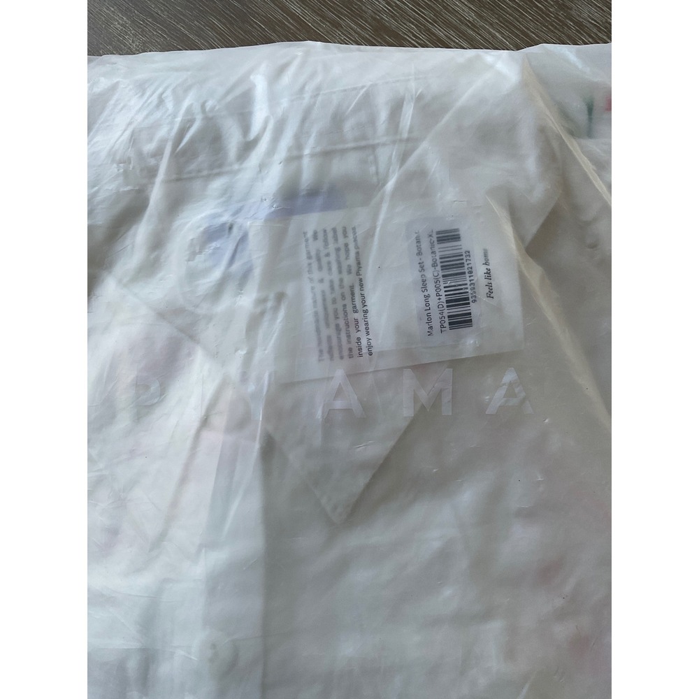 Piyama Marlon Long Sleep Set Botanic Floral Pajamas White XL New With Tags - Picture 5 of 6